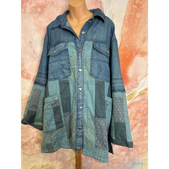 Free People We The Free Heritage Quilted Shirt Jacket - Picture 5 of 8